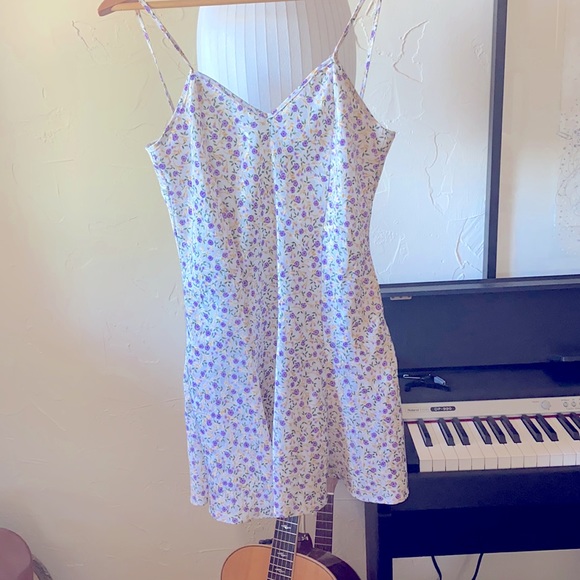 Vintage Silk slip floral dress - Picture 1 of 8